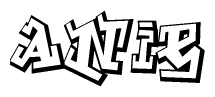 The clipart image features a stylized text in a graffiti font that reads Anie.