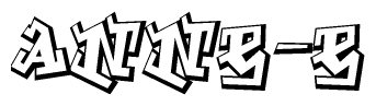 The clipart image features a stylized text in a graffiti font that reads Anne-e.