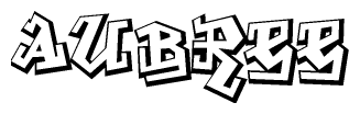 The clipart image features a stylized text in a graffiti font that reads Aubree.