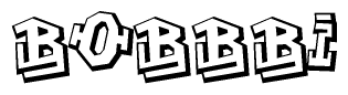 The clipart image features a stylized text in a graffiti font that reads Bobbbi.