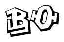 The clipart image features a stylized text in a graffiti font that reads Bo.
