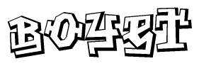 The clipart image features a stylized text in a graffiti font that reads Boyet.
