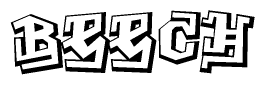 The clipart image features a stylized text in a graffiti font that reads Beech.