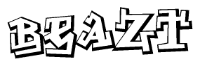 The clipart image features a stylized text in a graffiti font that reads Beazt.