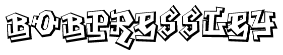The clipart image features a stylized text in a graffiti font that reads Bobpressley.