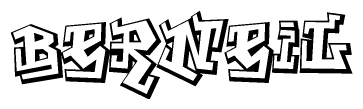 The clipart image features a stylized text in a graffiti font that reads Berneil.