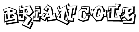 The clipart image features a stylized text in a graffiti font that reads Briancole.