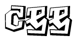 The clipart image features a stylized text in a graffiti font that reads Cee.