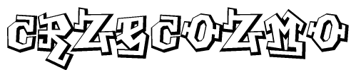 The clipart image features a stylized text in a graffiti font that reads Crzecozmo.