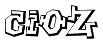The clipart image features a stylized text in a graffiti font that reads Cioz.