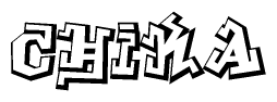 The clipart image features a stylized text in a graffiti font that reads Chika.