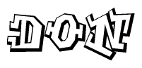 The clipart image features a stylized text in a graffiti font that reads Don.