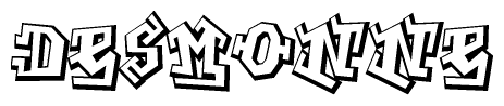 The clipart image features a stylized text in a graffiti font that reads Desmonne.