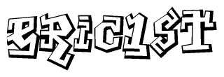 The clipart image features a stylized text in a graffiti font that reads Eric1st.