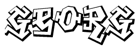The clipart image features a stylized text in a graffiti font that reads Georg.