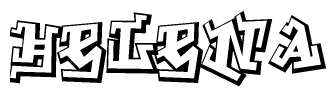 The clipart image features a stylized text in a graffiti font that reads Helena.