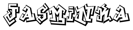 The clipart image features a stylized text in a graffiti font that reads Jasminka.