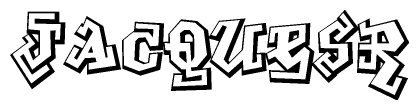  The clipart image features a stylized text in a graffiti font that reads Jacquesr. 