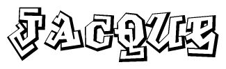 The clipart image features a stylized text in a graffiti font that reads Jacque.