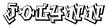 The clipart image features a stylized text in a graffiti font that reads Jolynn.