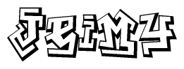 The clipart image features a stylized text in a graffiti font that reads Jeimy.