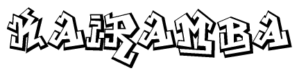 The clipart image features a stylized text in a graffiti font that reads Kairamba.