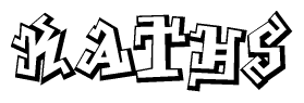 The clipart image features a stylized text in a graffiti font that reads Kaths.