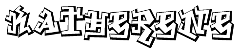 The clipart image features a stylized text in a graffiti font that reads Katherene.