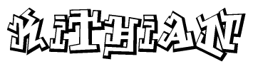 The clipart image features a stylized text in a graffiti font that reads Kithian.