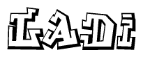The clipart image features a stylized text in a graffiti font that reads Ladi.
