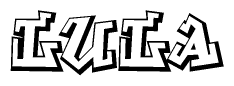 The clipart image features a stylized text in a graffiti font that reads Lula.