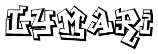 The clipart image features a stylized text in a graffiti font that reads Lymari.