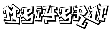 The clipart image features a stylized text in a graffiti font that reads Meiyern.