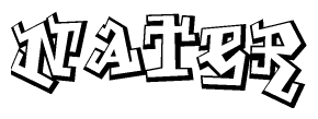 The clipart image features a stylized text in a graffiti font that reads Nater.