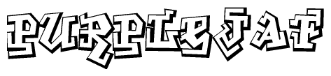 The clipart image features a stylized text in a graffiti font that reads Purplejaf.