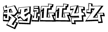 The clipart image features a stylized text in a graffiti font that reads Reillyz.