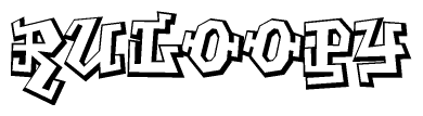 The clipart image features a stylized text in a graffiti font that reads Ruloopy.