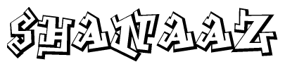 The clipart image features a stylized text in a graffiti font that reads Shanaaz.