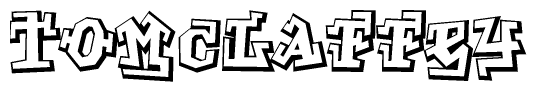 The clipart image features a stylized text in a graffiti font that reads Tomclaffey.