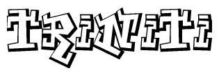The clipart image features a stylized text in a graffiti font that reads Triniti.