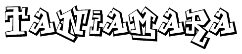 The clipart image features a stylized text in a graffiti font that reads Taniamara.