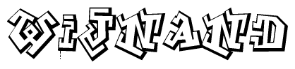 The clipart image features a stylized text in a graffiti font that reads Wijnand.