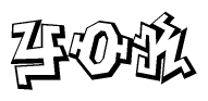 The clipart image features a stylized text in a graffiti font that reads Yok.
