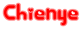Red and White Chienye Word with Heart Design