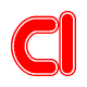 The image displays the word Cl written in a stylized red font with hearts inside the letters.