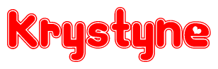 The image displays the word Krystyne written in a stylized red font with hearts inside the letters.
