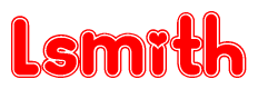 The image displays the word Lsmith written in a stylized red font with hearts inside the letters.