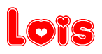 Lois Word with Heart Shapes