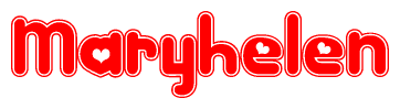 The image displays the word Maryhelen written in a stylized red font with hearts inside the letters.