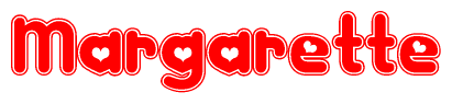 Margarette Word with Heart Shapes